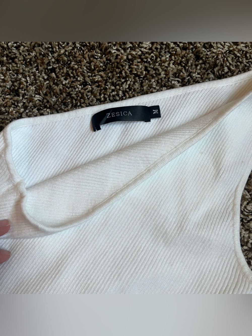 Amazon Ribbed One Shoulder Tank - Picture 2 of 4